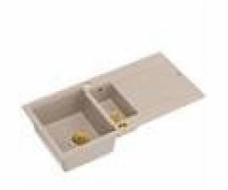 GraniteQ Dřez EVAN 156 se sifonem Push To Open, 1,5dílný,...