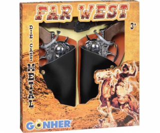 Pulio Kovbojská sada 2 revolverů a opasek Gonher