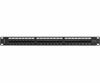 Lanberg Patch panel 24 portů 1U 19  Cat.6A UTP s organizé...