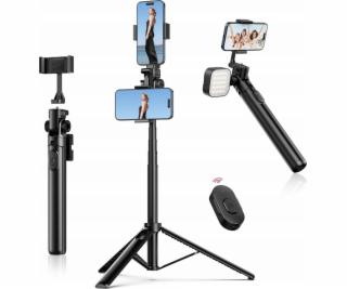 Stativ Monopod Selfie Stick Remote 1/4 ISO 2x držák telef...