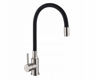 Invena Kuchyňská baterie Silva, nerezová ocel/černá BZ-86...