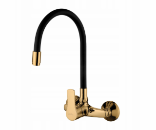 Invena Nástěnná kuchyňská baterie Verso, černá/zlatá BC-8...