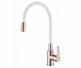 Invena Kuchyňská baterie Ksanti Inox, nerezová ocel/bílá ...