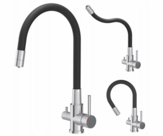 Steiner AGNES SteelQ třícestná ocelová kuchyňská baterie ...