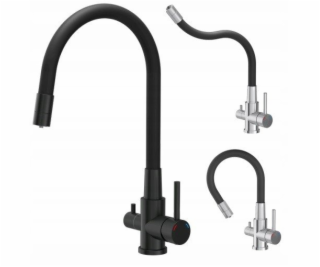 Steiner AGNES SteelQ třícestná ocelová kuchyňská baterie ...