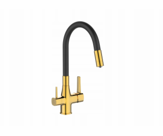 Invena Kuchyňská baterie s filtrem Glamour, zlatá BZ-02-F...