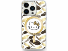 Hello Kitty Pouzdro Hello Kitty HKHMP16XHGLEH pro iPhone 16 Pro Max 6.9 (bílé/bílé) s magnetem a zlatými listy (MagSafe)