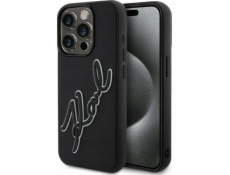 Karl Lagerfeld KLHCP15L3DRKSDLK Pouzdro pro iPhone 15 Pro 6.1 černé, 3D gumové, Signature