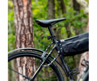 RockBros Skládací zámek na kolo s klíčem - černý Skládací...