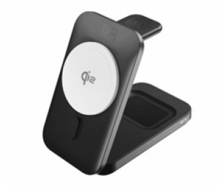 3MK MagRocket 3v1 15W Qi2 MPP indukční nabíječka černá