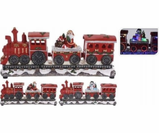 LED vánoční vláček, motiv Santa Claus, 39 cm