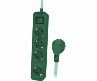 Philips Prodlužovací kabel CHP2147G 4 zásuvky 1,5 m zelený