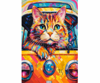 Castor Puzzle 1000 dílků Kočka Autobus Cestování