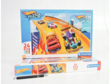 Delione Clementoni Hot Wheels, 62 cm x 42 cm, 24 dílů.