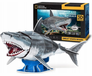 Cubic Fun 3D puzzle 78 dílků Bílý žralok