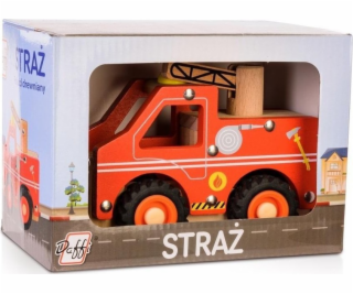 Daffi Dřevěné auto s pneumatikami Hasičský sbor