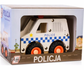 Daffi Dřevěné auto s pneumatikami Policie
