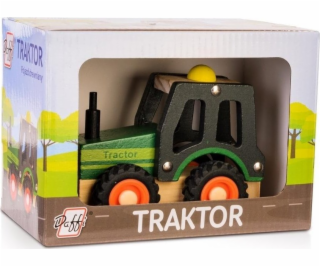 Daffi Dřevěné auto s pneumatikami traktoru