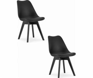 Leobert Židle MARK - černá / černé nohy x 2
