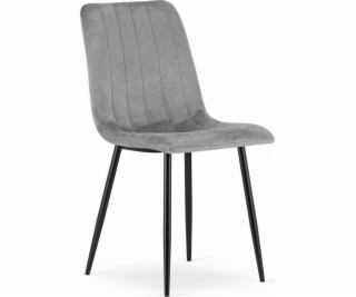 Leobert Židle LAVA - světle šedý samet x 1