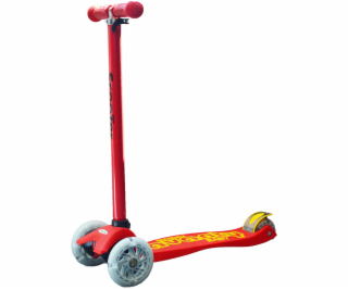 Detská trojkolesová kolobežka svietiaca - červená