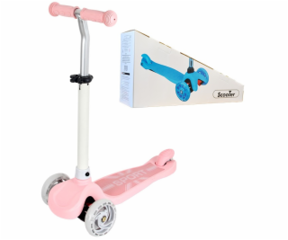 Detská trojkolesová kolobežka SPORT svietiaca - ružová