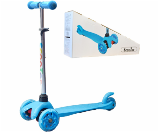 Detská trojkolesová kolobežka SPORT svietiaca - modrá