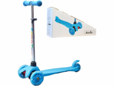 Detská trojkolesová kolobežka SPORT svietiaca - modrá