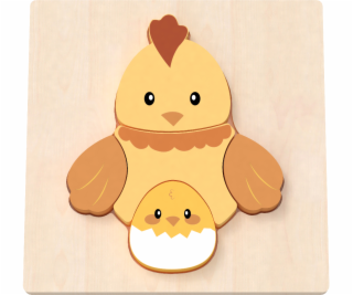 BABU - Ručně vyráběné puzzle - Slepička a Kuřátko