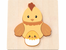 BABU - Ručně vyráběné puzzle - Slepička a Kuřátko