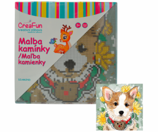 Diamantové malování - Kreslený pejsek 20 x 20 cm