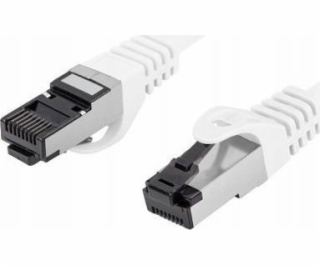 Lanberg Patchcord cat.8.1 S/FTP LSZH CU 0,5m bílý, fleke,...