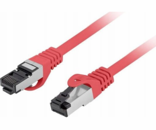 Lanberg Patchcord cat.8.1 S/FTP LSZH CU 0,25m červený, pr...