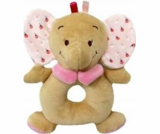 TULILO Chrastítko - růžový slon 18 cm