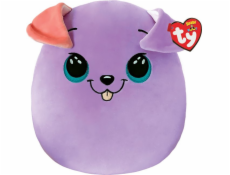 Meteor Plyšový polštář TY Squishy Dog Bitsy, fialový, 22 cm