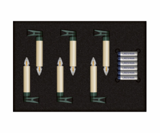 Krinner Superlight Bavaria Mini Flame 6 pcs. Set Ivory