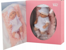LeanToys Panenka v bílém pyžamu, čepici, dece a polštáři