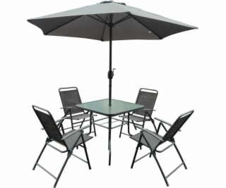 Saska Garden Zahradní sada stůl 4 židle Sydney a šedý slu...