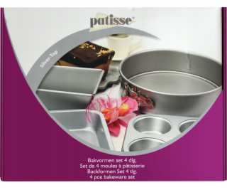 Patisse Patisse - Sada 4 forem na pečení se stříbrným víkem