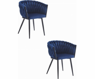 Leobert Židle ORION - tmavě modrý samet x 2