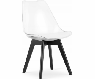 Leobert Židle MARK - průhledné / černé nohy x 1