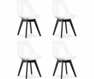 Leobert Židle MARK - průhledné / černé nohy x 4