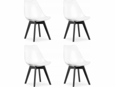 Leobert Židle MARK - průhledné / černé nohy x 4