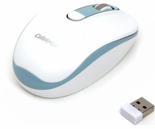 OMEGA MOUSE WIRELESS1000/1200/1600 DPI WHITE-BLUE