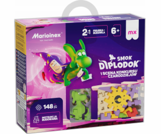 Marioinex Mini vaflové kostky - Diplodocus a scéna 148 dílků