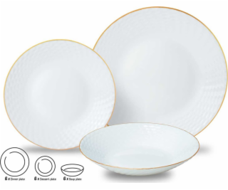 KingHoff OPÁLOVÁ VEČEŘNÍ SADA PRO 6 OSOB, 18 DÍLŮ KINGHOF...