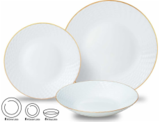 KingHoff OPÁLOVÁ VEČEŘNÍ SADA PRO 6 OSOB, 18 DÍLŮ KINGHOFF KH-1876