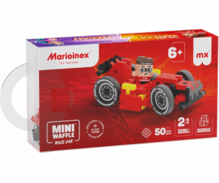 Marioinex Mini vaflové autíčka 50 dílků červené závodní auto