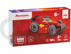 Marioinex Mini vaflové autíčka 50 dílků červené závodní auto