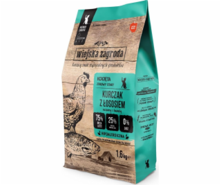 Wiejska Zagroda kuře s lososem suché krmivo pro kočky 1,6 kg